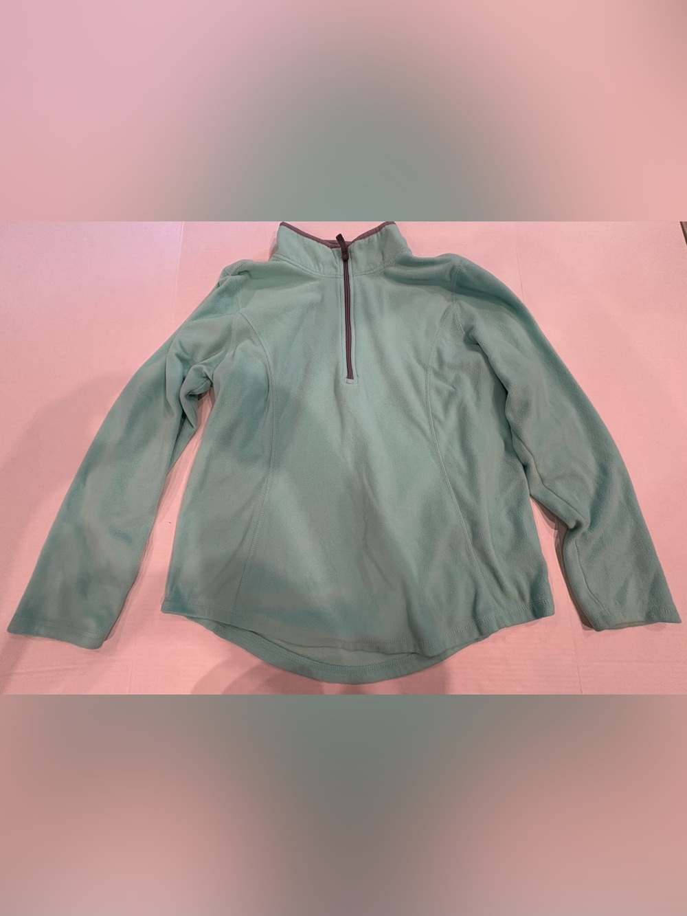 made for life Mint Green Quarter-Zip Fleece Pullover